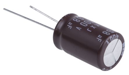 CHEMI-CON Nippon KXJ, THT Aluminium-Elektrolyt Kondensator 68μF ±20% / 400V Dc, Ø 16mm X 25mm, Bis 105°C