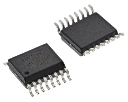 FTDI Chip UART SIE, UART 512B 512B 3.4Mbit/s 16-Pin SSOP 5 V