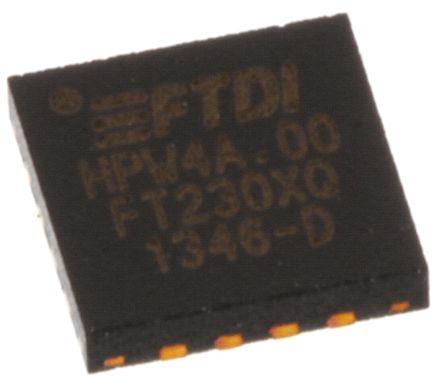 FTDI Chip UART RS232, RS422, RS485, SIE, UART 1 Canaux, QFN, 16 Broches, 5 V