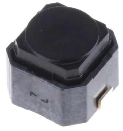 Single Pole Single Throw 50 mA @ 12 V dc 5mm SPST Black Stem Tactile Switch