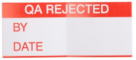 RS PRO Etiquette Adhésive Pré-imprimée Blanc, 140 Par Paquet