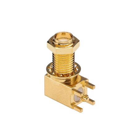Molex SMA Series, Jack PCB Mount SMA Connector, 50Ω, Solder Termination, Right Angle Body