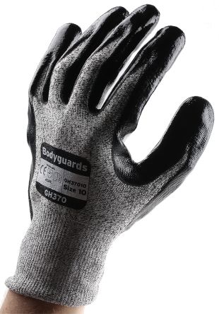 BM Polyco Matrix Grey Nitrile Cut Resistant Work Gloves, Size 10, Large, Nitrile Foam Coating