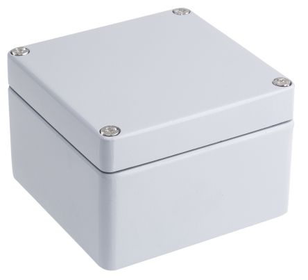 RS PRO Caja De Aluminio Presofundido Gris, 122 X 120 X 81mm, IP66