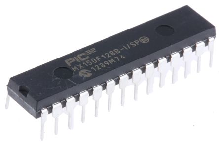 Microchip Microcontrolador PIC32MX150F128B-I/SP, Núcleo PIC De 32bit, RAM 32 KB, 40MHZ, SPDIP De 28 Pines