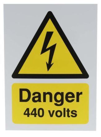 RS PRO Gefahren-Warnschild, PP – Steifer Kunststoff 'Gefahr Durch Elektrizität', 175 Mm X 125mm