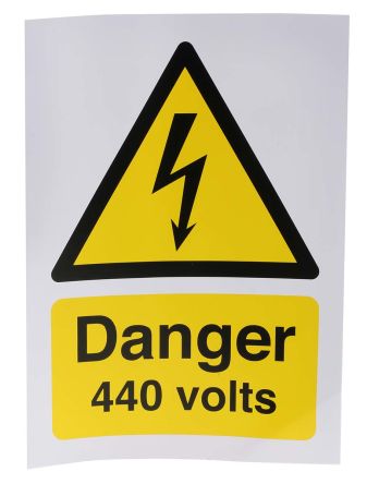 RS PRO Gefahren-Warnschild, Vinyl Selbstklebend 'Gefahr Durch Elektrizität', 175 Mm X 125mm