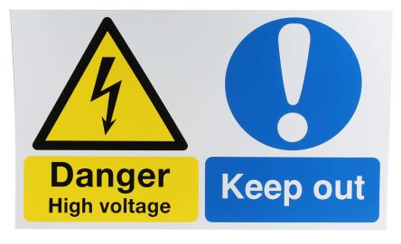 RS PRO Gefahren-Warnschild, PP 'Gefahr Durch Elektrizität', 300 Mm X 500mm