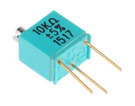 Vishay Foil Resistors Vishay 1240 21-Gang THT Trimmer-Potentiometer, Einstellung Von Oben, 10kΩ, ±5%, 0.25W, Lötstift, L. 6.35mm