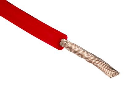 RS PRO Red 2.5 Mm² Hook Up Wire, 13 AWG, 50/0.25 Mm, 100m, Zero Halogen Insulation