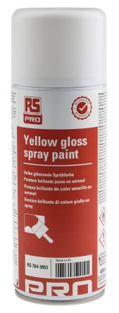 RS PRO 400ml Yellow Gloss Spray Paint