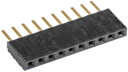 Samtec Conector Hembra Para PCB Serie SSW, De 10 Vías En 1 Fila, Paso 2.54mm, 465 V Ac, 4.7A, Montaje En Orificio