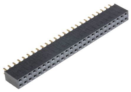 Samtec Conector Hembra Para PCB Serie SSW, De 50 Vías En 2 Filas, Paso 2.54mm, 550 V, 4.7A, Montaje En Orificio