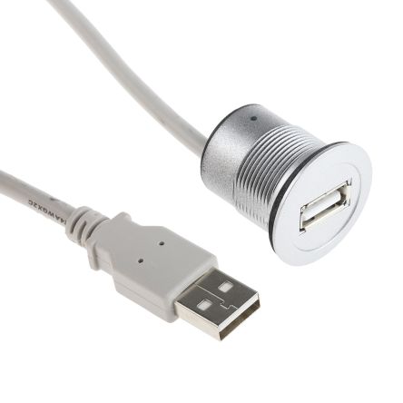 HARTING USB-Kabel, USBA / USBA, 500mm USB 2.0 Grau