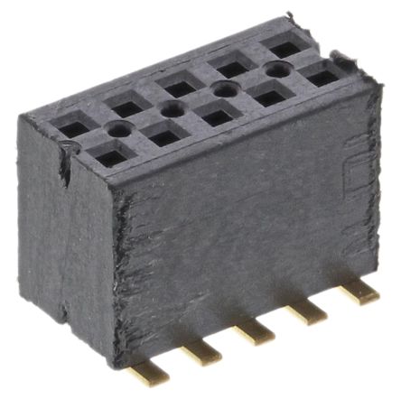 Samtec FLE Series Straight Surface Mount PCB Socket, 10-Contact, 2-Row, 1.27mm Pitch, SMT Termination
