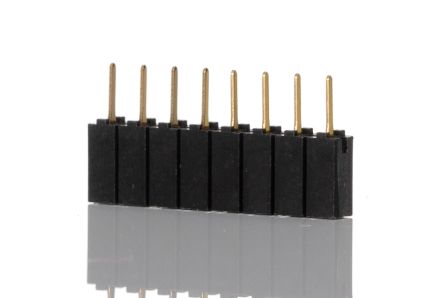 Samtec Conector Hembra Para PCB Serie SSA, De 8 Vías En 1 Fila, Paso 2.54mm, 1 KV, 12A, Montaje En Orificio Pasante,