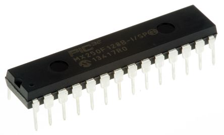 Microchip Microcontrolador PIC32MX250F128B-I/SP, Núcleo PIC De 32bit, RAM 32 KB, 40MHZ, SPDIP De 28 Pines