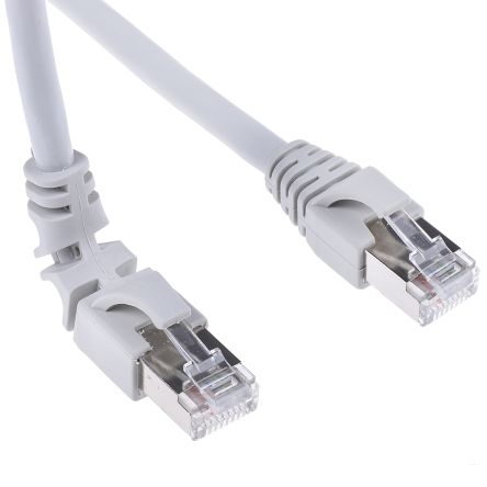 Weidmuller Câble Ethernet Catégorie 6 S/FTP, Gris, 1.5m LSZH Avec Connecteur Coudé, Sans Halogène