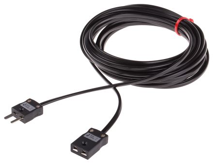 RS PRO Cable De Extensión Para Termopares Tipo J, Temp. Máx. +220°C, Long. 5m, Aislamiento De PVC