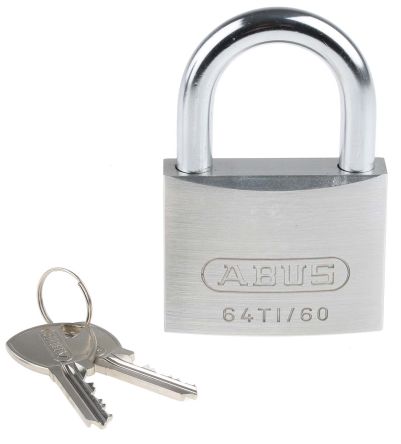 ABUS Titalium Vorhängeschloss Mit Schlüssel Grau, Bügel-Ø 9.5mm X 43.5mm