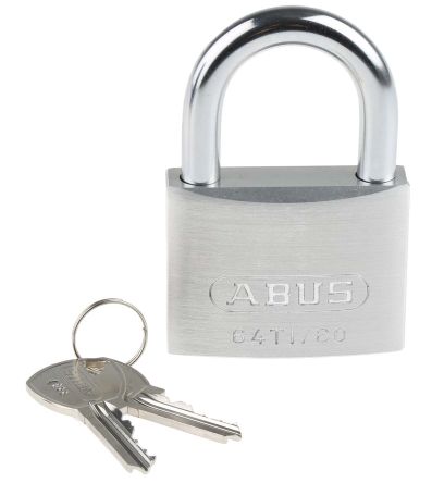 ABUS Titalium Vorhängeschloss Mit Schlüssel Grau Gleichschließend, Bügel-Ø 9.5mm X 43.5mm