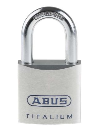 ABUS Titalium Vorhängeschloss Mit Schlüssel Grau, Bügel-Ø 9.5mm X 44.5mm