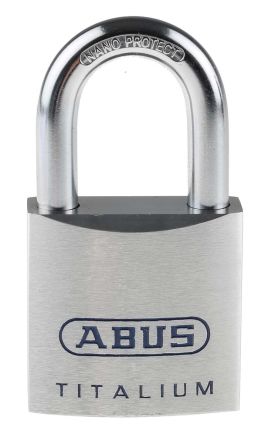 ABUS Titalium Vorhängeschloss Mit Schlüssel Grau Gleichschließend, Bügel-Ø 9.5mm X 44.5mm