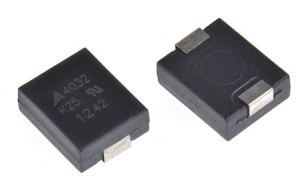 EPCOS CU Varistor, 1.4nF, 39V, 25V, Metall / 2.5A, 250A Max., 4032 (10280M) Gehäuse, 10.2 X 8 X 3.2mm, 3.2mm, L. 10.2mm