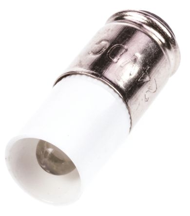 JKL Components Lampada Per Indicatori, Lunga 16mm, Ø 6.2mm, 24V Cc, Luce Color Bianco Con Scanalatura Miniaturizzata,