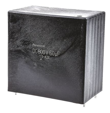 Panasonic Condensador De Película, 60μF, ±10%, 800V Dc, Montaje En Orificio Pasante