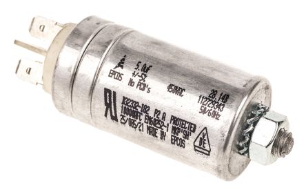 EPCOS B32332 Folienkondensator 5μF ±5% / 450V Ac, Schraubmontage