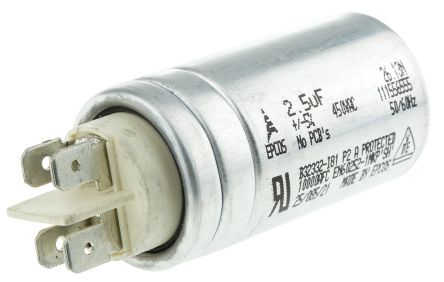 EPCOS B32332 Folienkondensator 2.5μF ±5% / 450V Ac, Schraubmontage
