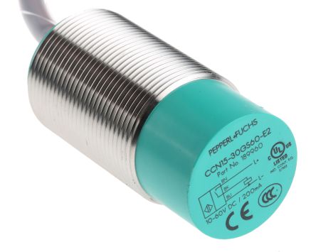 Pepperl + Fuchs Sensor De Proximidad, M30 X 1.5, Alcance 15 Mm, Salida PNP, 10 → 60 V Dc, IP67