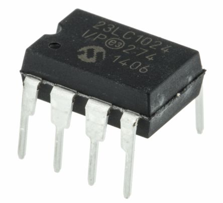Microchip AEC-Q100 1MBit LowPower SRAM 128k 20MHz, 8bit / Wort 24bit, 2,5 V Bis 5,5 V, PDIP 8-Pin