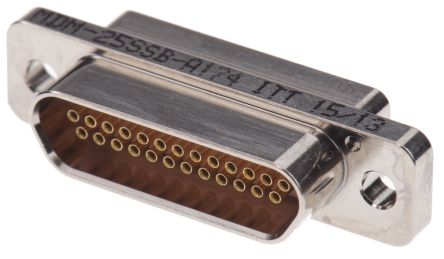 ITT Cannon MDM Sub-D Steckverbinder Buchse, 25-polig / Raster 1.27mm, Tafelmontage Lötanschluss