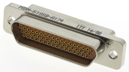 ITT Cannon MDM Sub-D Steckverbinder Buchse, 51-polig / Raster 1.27mm, Tafelmontage Lötanschluss