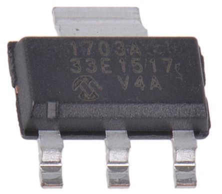 Microchip Spannungsregler 250mA, 1 Niedrige Abfallspannung SOT-223, 3-Pin, Fest