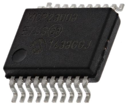 Microchip 8通道I/O扩展器, I2C接口, SSOP封装, 贴片安装