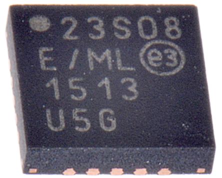 Microchip 8通道I/O扩展器, 串行 - SPI接口, QFN封装, 贴片安装