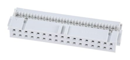 Amphenol Communications Solutions Conector IDC, Serie Quickie, Paso 2.54mm, Ángulo De 90°, Montaje De Cable, Hembra,