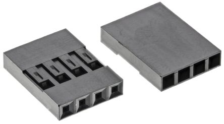 Amphenol Communications Solutions Mini-PV Steckverbindergehäuse Buchse 2.54mm, 4-polig / 1-reihig Gerade, Kabelmontage