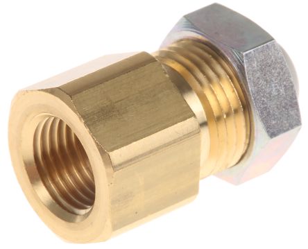 SMC KQ2 Schottgewinde-zu-Schlauch-Adapter, Gewinde-zu-Rohr, Messing, Rc1/8 Buchse, M.Loch ø 13mm