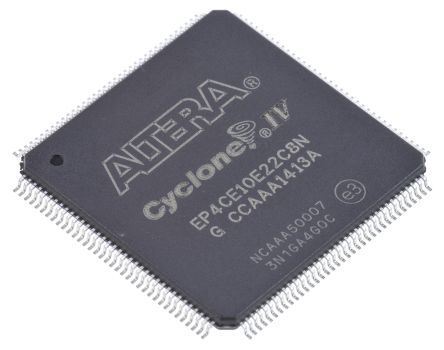 Altera FPGA,, EP4CE10E22C8N, Cyclone IV E, 10320 Cellules, 645 Blocs, EQFP 144.