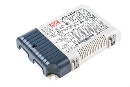 MEAN WELL Driver LED Corriente Constante, IN: 180 → 295 V Ac, 254 → 417 V Dc, OUT: 2 → 90V, 1.05
