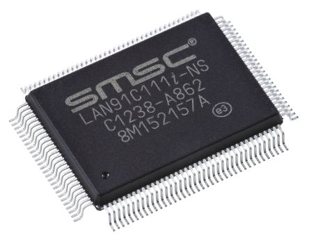 Microchip Controlador Ethernet, LAN91C111I-NS, ISA, MII, 10Mbps, QFP, 128-Pines, 3,3 V