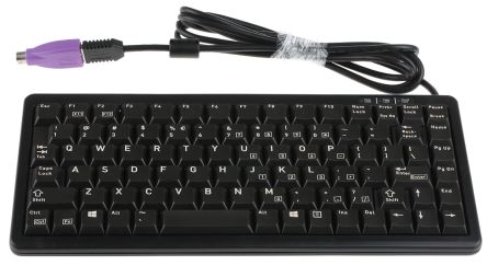 CHERRY Tastatur QWERTY (UNS) Kabelgebunden Schwarz PS/2, USB Kompakt, 282 X 132 X 26mm