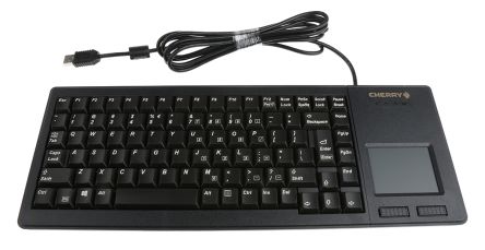 CHERRY Touchpad-Tastatur QWERTY (UNS) Kabelgebunden Schwarz USB Kompakt, 374 X 139 X 18mm