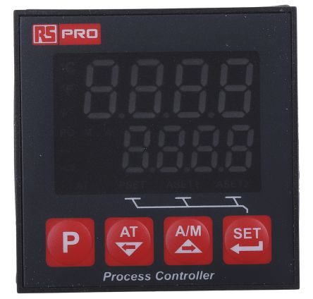 RS PRO PID Temperaturregler 1/16 DIN, 3 X Strom, Relais Ausgang/ Widerstandsthermometer, Thermoelement Mit