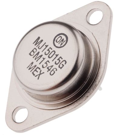 Onsemi MJ15015G THT, NPN Transistor 120 V / 15 A 1 MHz, TO-204 2-Pin