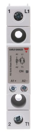 Carlo Gavazzi Solid State Relay, 25 A Load, Panel Mount, 240 V Ac Load, 32 V Dc Control